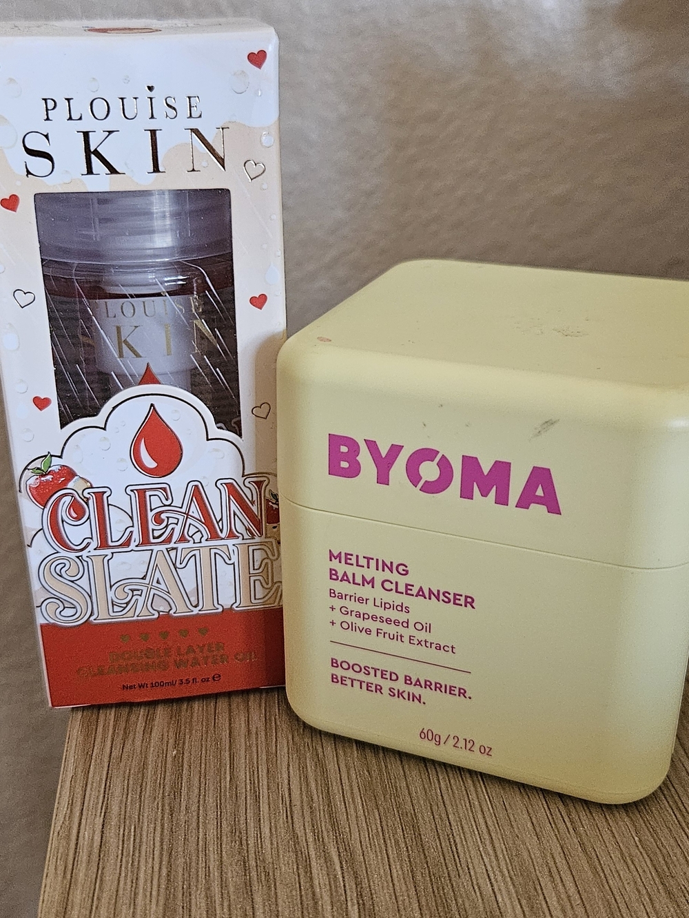 Byoma Melting Balm Cleanser &               P Louise Clean Slate Cleanser